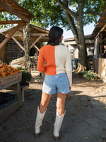 Autumn Color Block Sweater