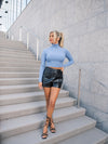Elsa Turtleneck Sweater- Pastel Blue