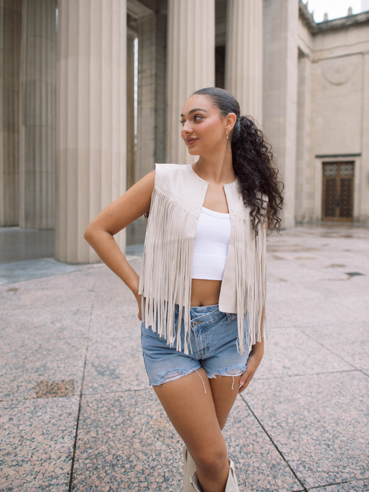 Stone Fringe Vest
