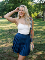 Whitney Rhinestone Pleated Skirt