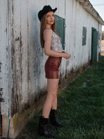 Anna Faux Leather Mini Skirt