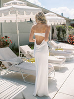 Demi Satin Formal Dress - White