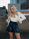 Madison Metallic Blue Shorts