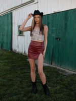 Anna Faux Leather Mini Skirt