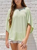 Light Weight Knit Top-Light Green