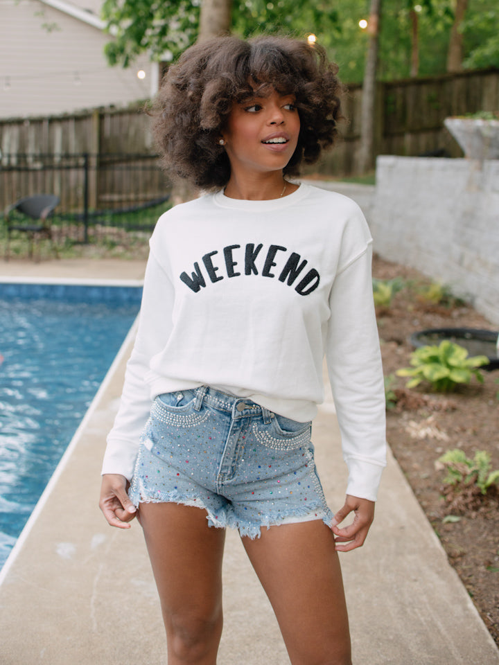 White Weekend Crewneck