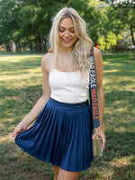 Whitney Rhinestone Pleated Skirt