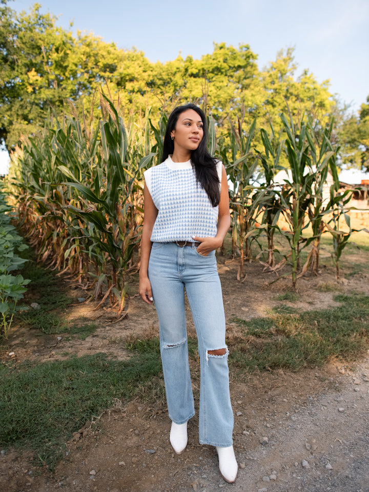 Powder Blue Classic Sweater Vest