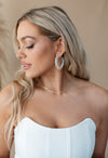 Renee Resin Hoop Earrings-White