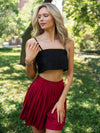 Whitney Rhinestone Pleated Skirt