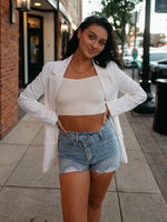 Essential Boyfriend Blazer-White