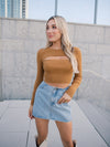 Tina Knit Long Sleeve Cutout Top