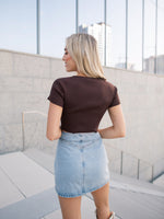 Libby Square Neck Ribbed Crop