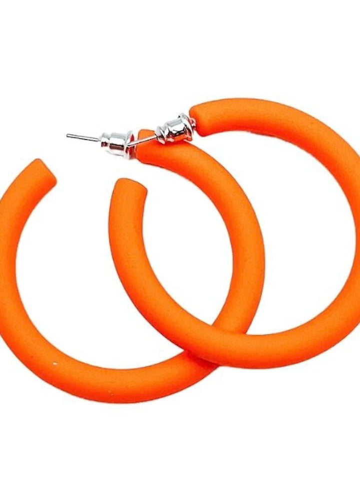 Team Spirit Hoop Earrings | Orange