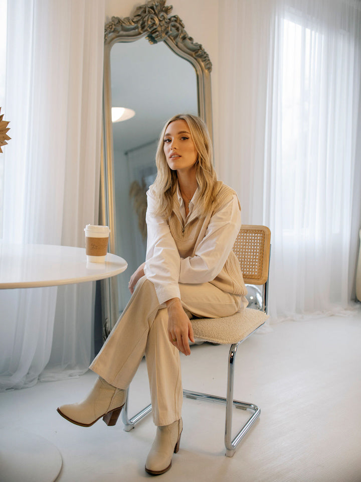 Mandy Quarter Zip Sweater Vest