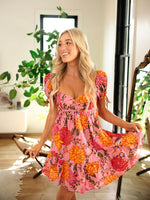 Pink Poppies Babydoll Dress