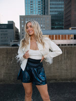 Madison Metallic Blue Shorts