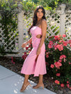 Count Me In Pink Midi Dress